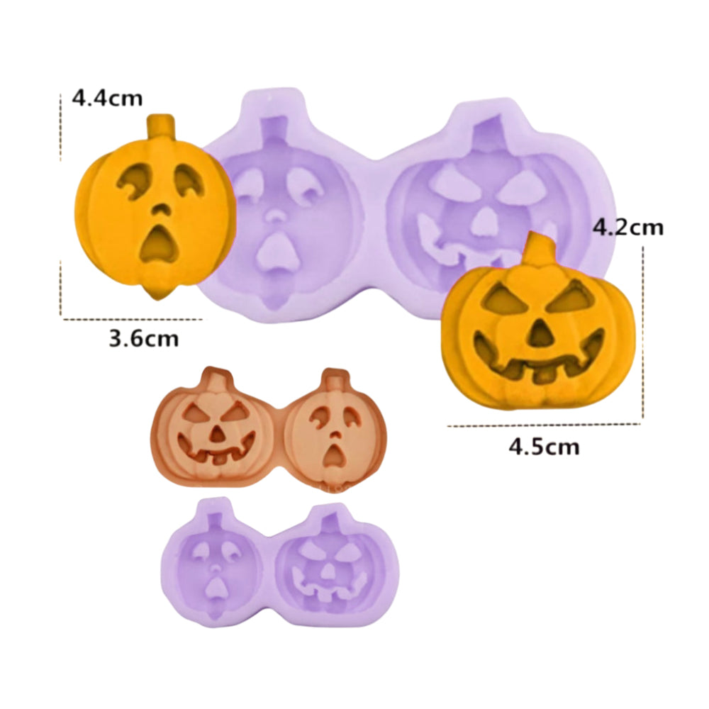 Molde Silicona Calabazas 2 Cavidades