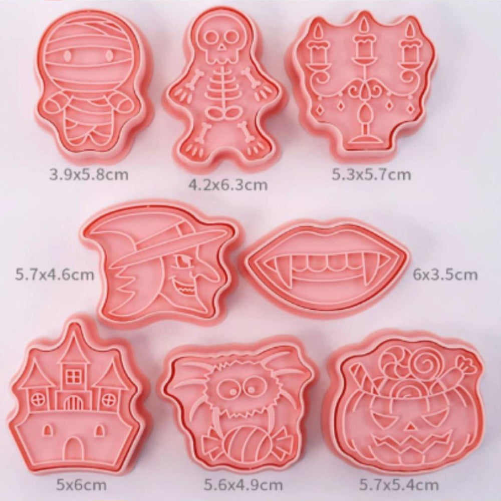 Cortadores Push Print Halloween 8 unidades