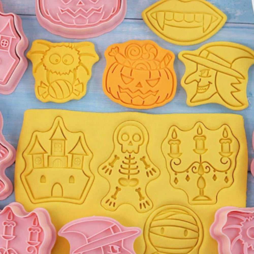 Cortadores Push Print Halloween 8 unidades