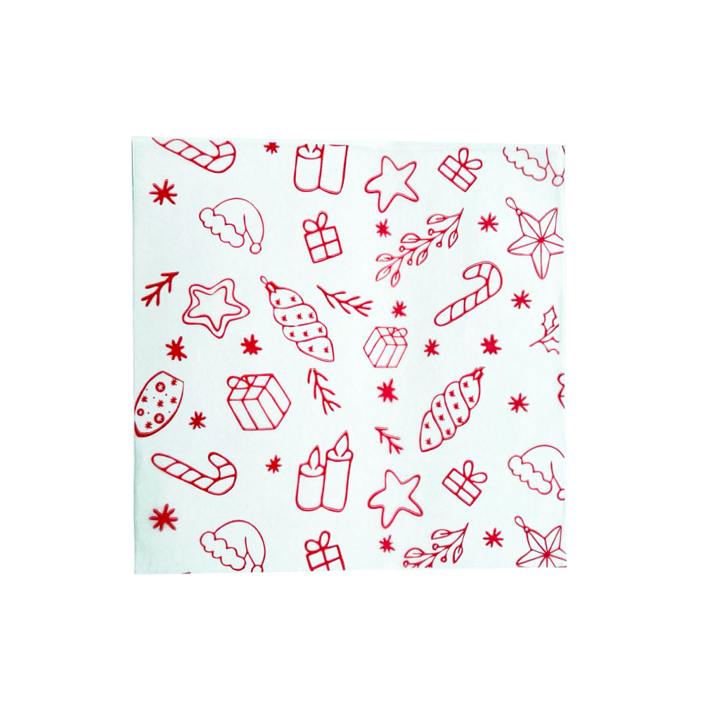 Parafinado Hojas Navidad 20 cm por 20 cm 100 Unidades