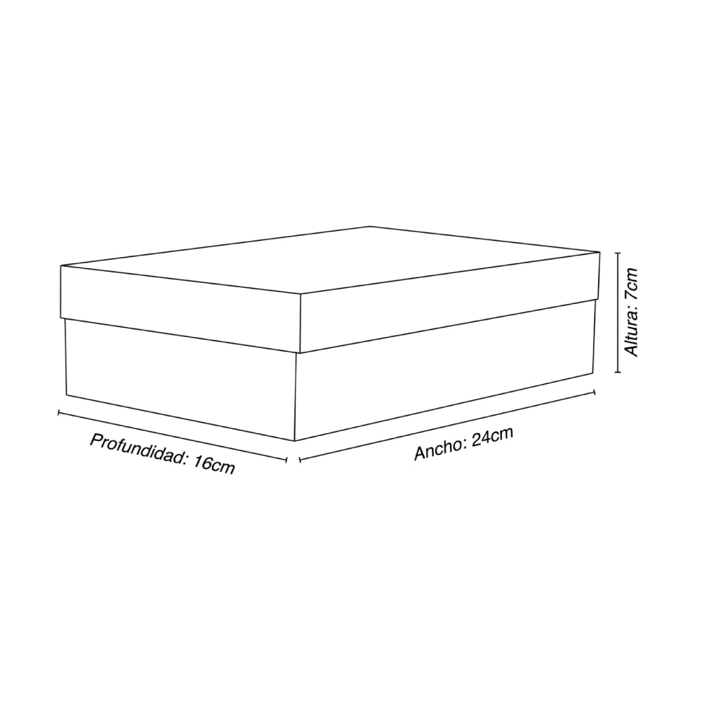 Caja Navidad Base y Tapa 24 cm x 16 cm x 8 cm