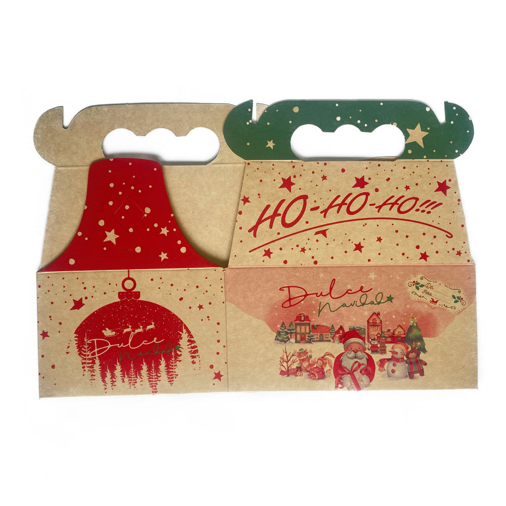 Caja de Cartón Maletín Pequeña Navidad 15,5 X 12 Cm