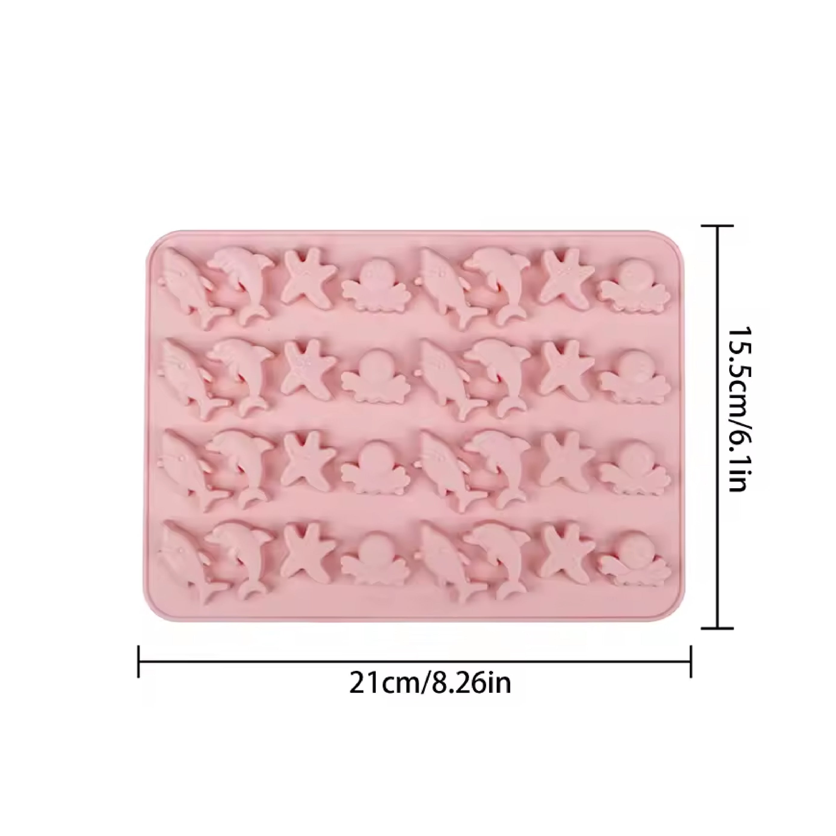 Molde de Silicona Mini Animales Mar X 32 Cavidades