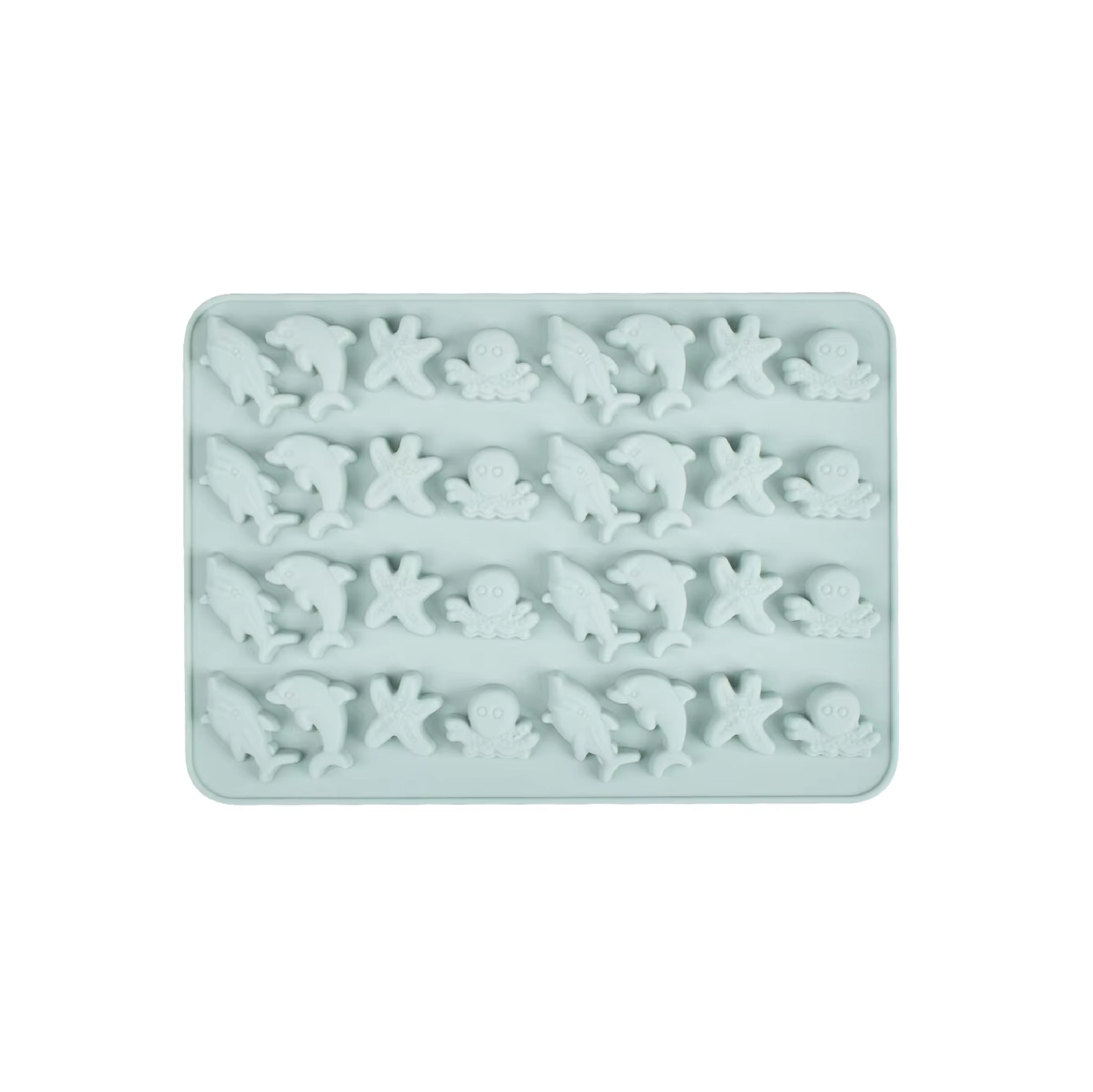 Molde de Silicona Mini Animales Mar X 32 Cavidades