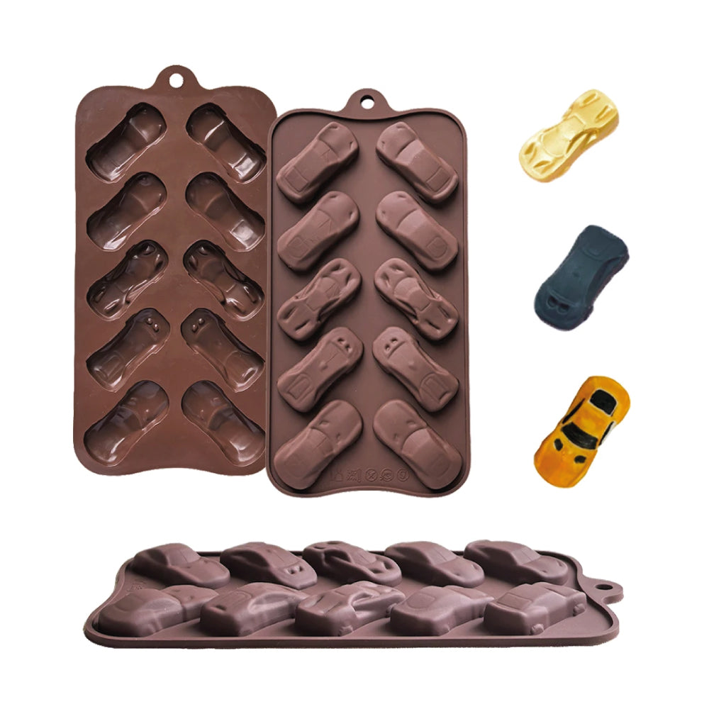 Molde Silicona Choco Carros Colección Selva Negra