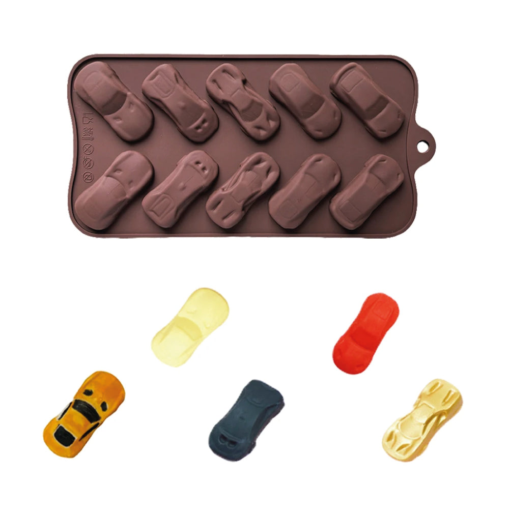 Molde Silicona Choco Carros Colección Selva Negra