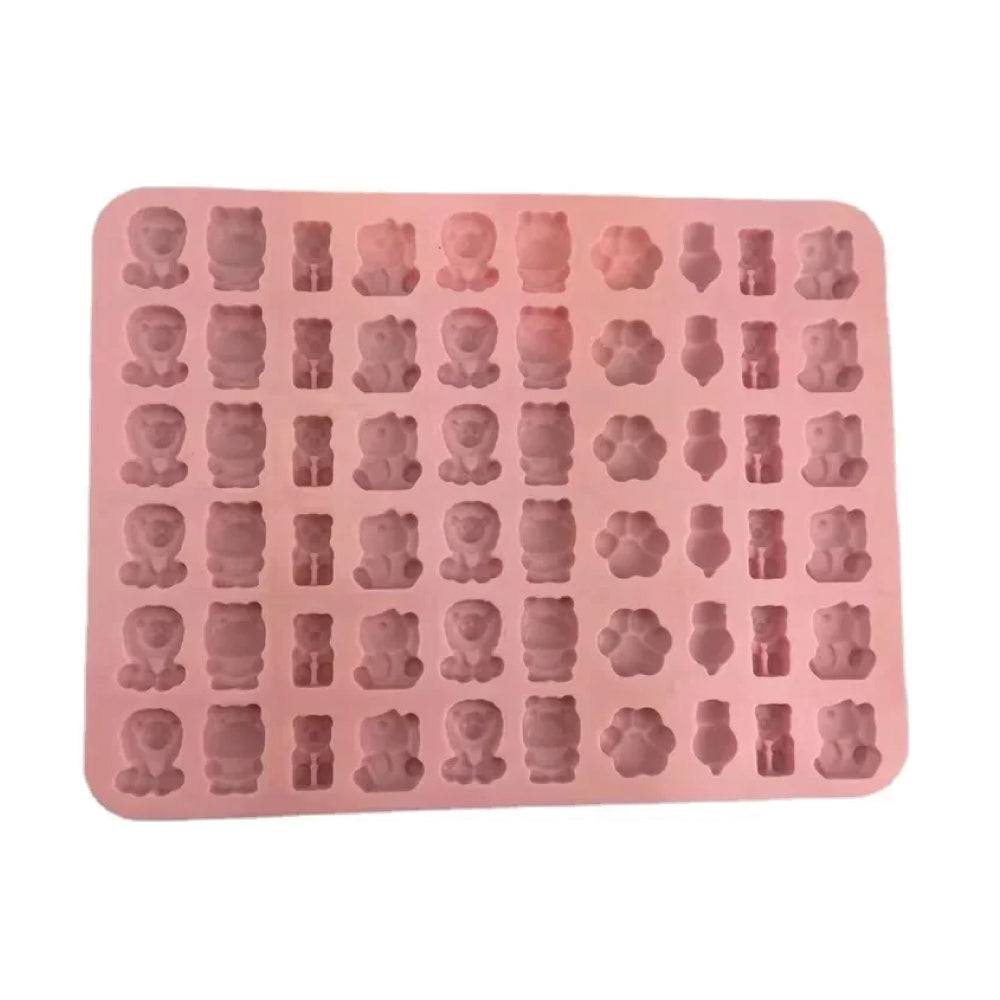 Molde Silicona Mini Animales Selva Negra 60 Cavidades