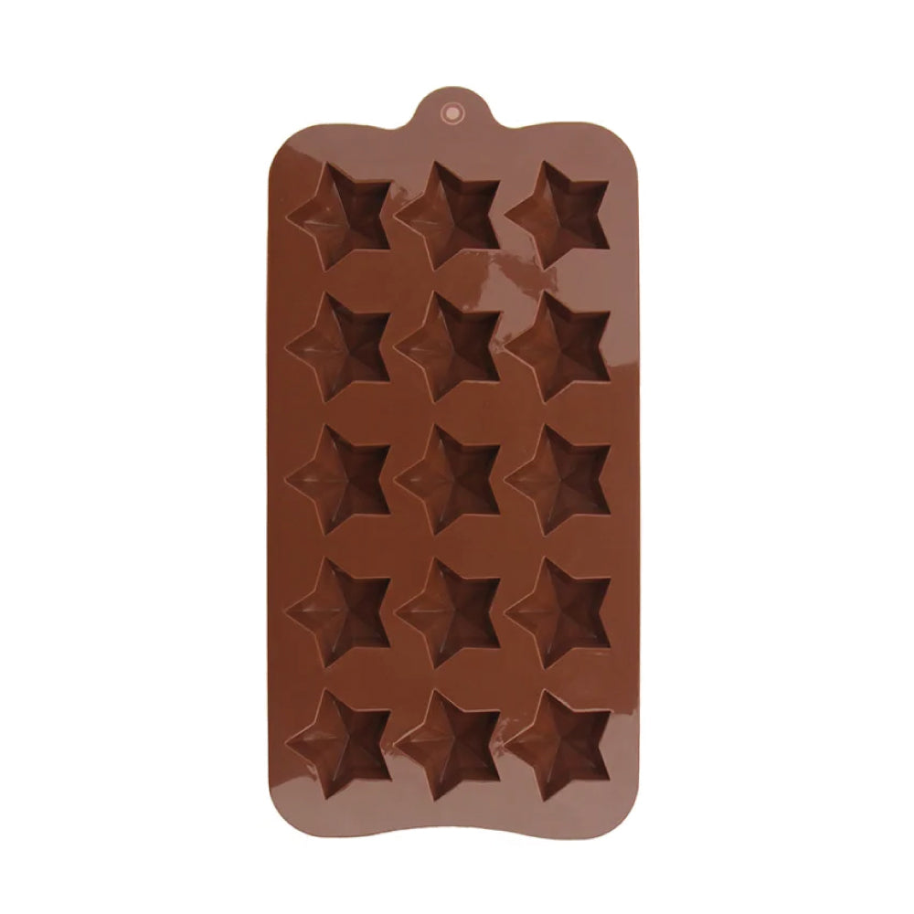 Molde Silicona Choco Estrella 3D Selva Negra 15 Cavidades