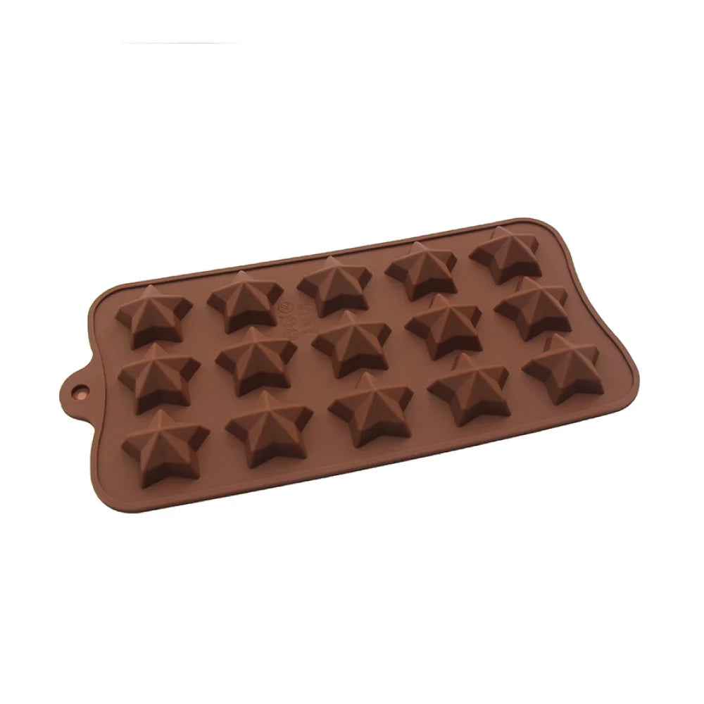 Molde Silicona Choco Estrella 3D Selva Negra 15 Cavidades