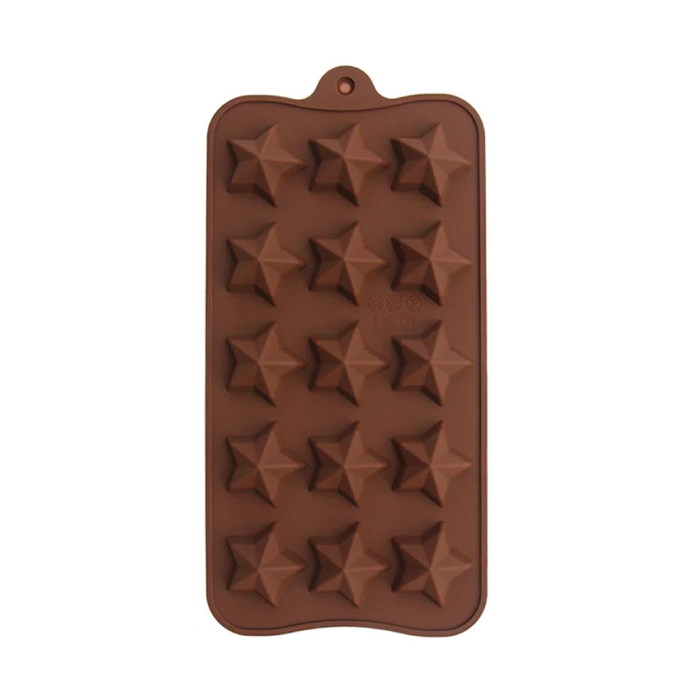 Molde Silicona Choco Estrella 3D Selva Negra 15 Cavidades