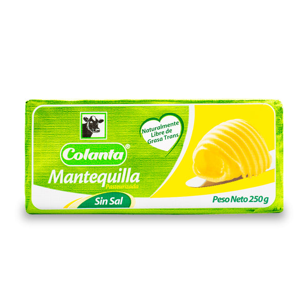 Mantequilla Colanta Sin Sal x 250 Gr