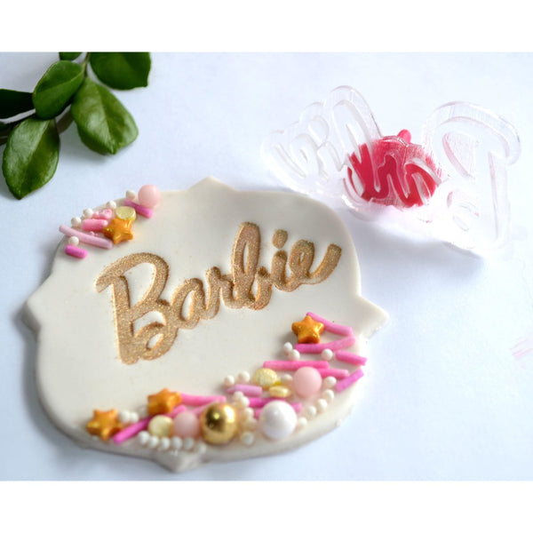 Sello Logo Barbie 6 Cm