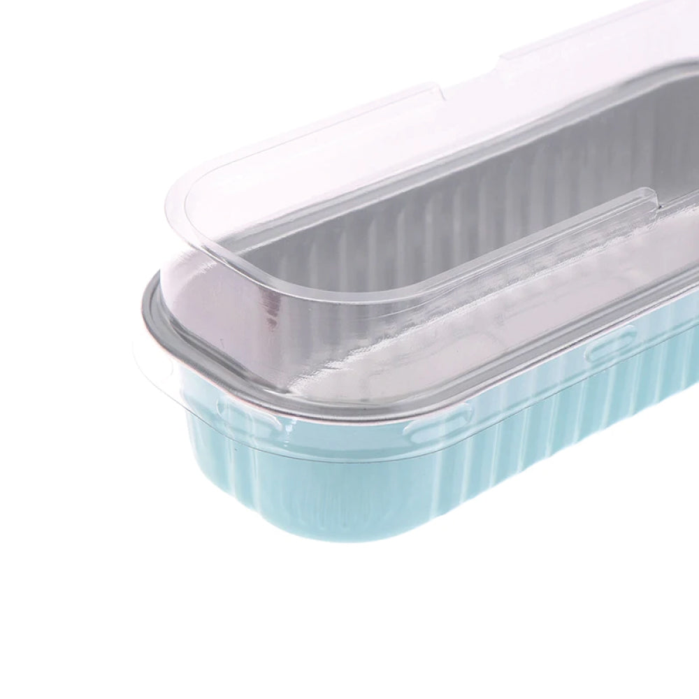 Molde Azul Rectangular de Aluminio con Tapa 10 Unds.