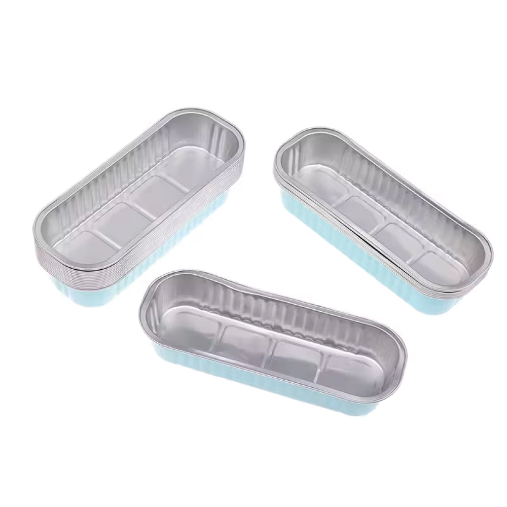 Molde Azul Rectangular de Aluminio con Tapa 10 Unds.