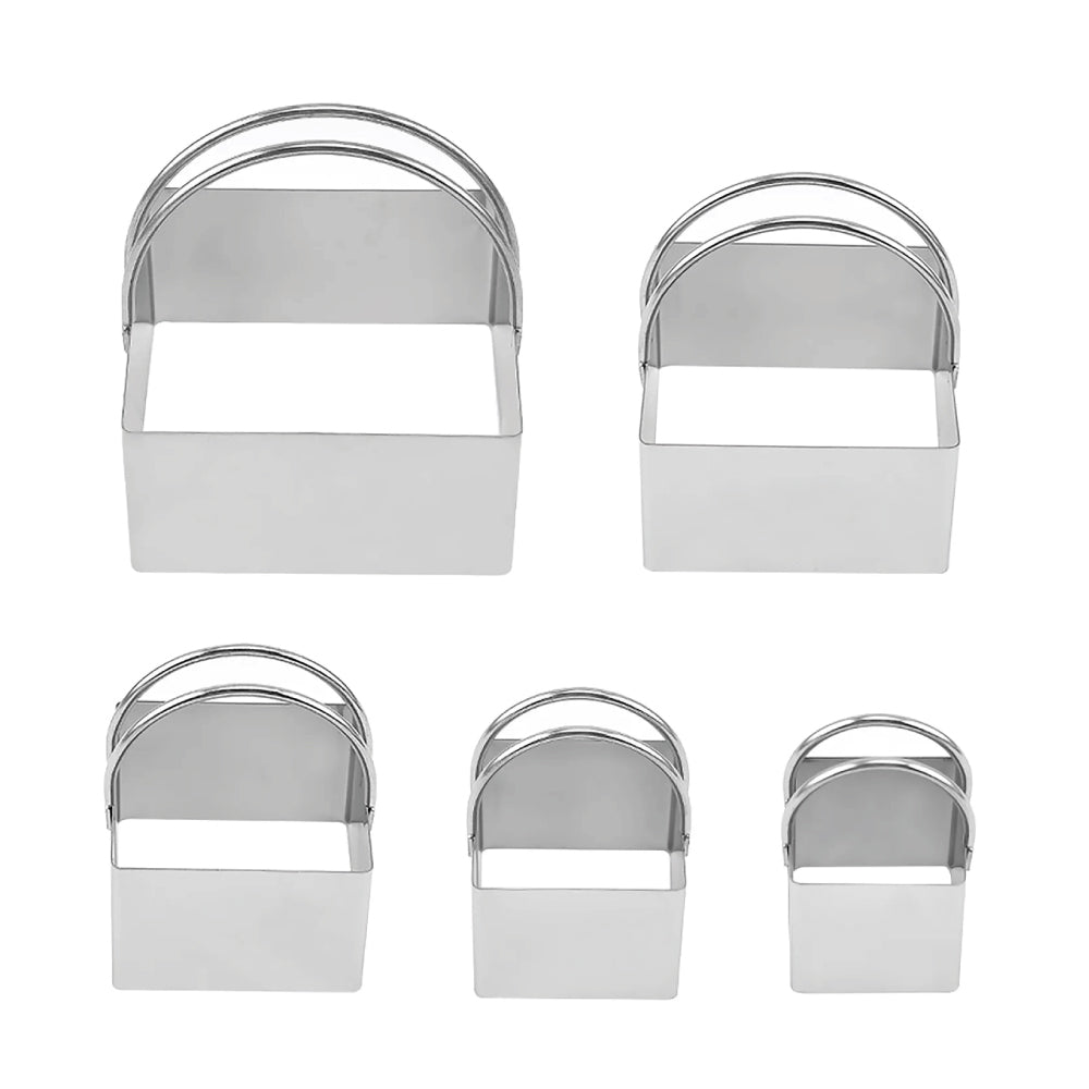 Set Cortador Acero Inoxidable Cuadrado Brownie 5 Unidades