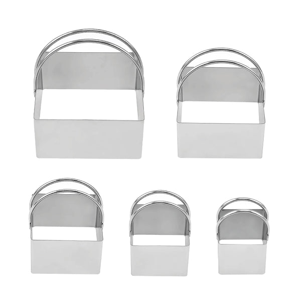 Set Cortador Cuadrado Para Brownie en Acero Inoxidable 5 Unidades