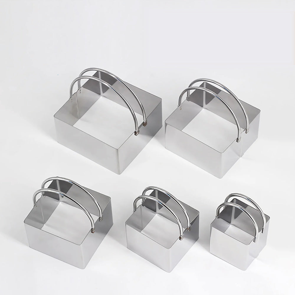 Set Cortador Acero Inoxidable Cuadrado Brownie 5 Unidades