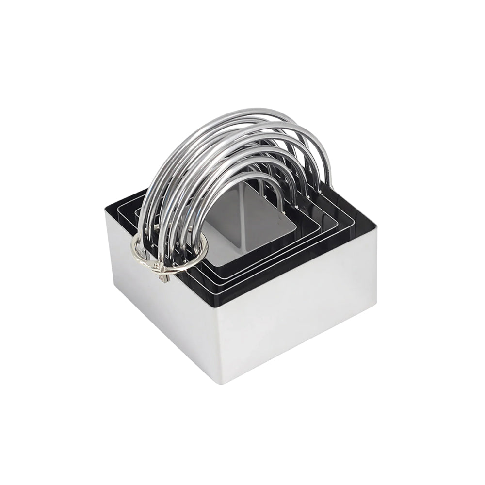 Set Cortador Acero Inoxidable Cuadrado Brownie 5 Unidades