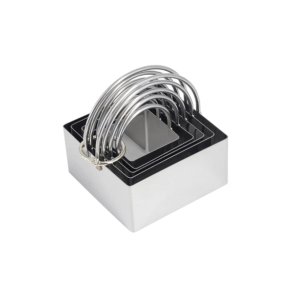 Set Cortador Acero Inoxidable Cuadrado Brownie 5 Unidades