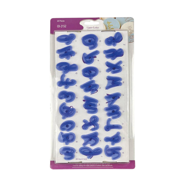 Set Marcador Sellos Letras Script Mayúsculas Selva Negra 26 Cavidades