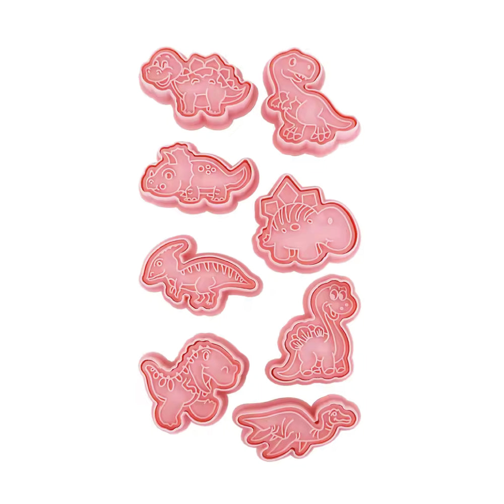 Cortador Push Print Dinosaurios 8 Unidades