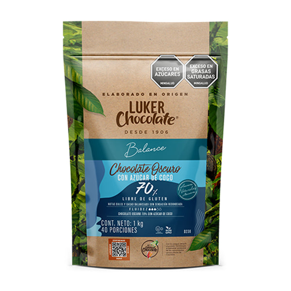 Chocolate Real 70% Azucar De Coco X 1 Kg Luker