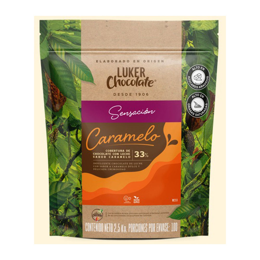 Chocolate Real Sensación Caramelo 33% x 2.5 Kg Luker