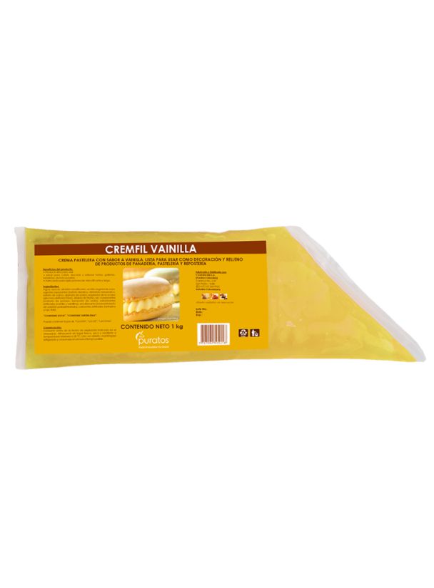 Cremfil Vainilla Crema Pastelera Manga Lista X 1 Kg Puratos