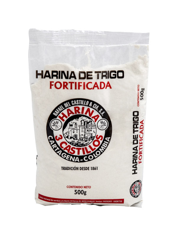 Harina De Trigo x 500 Gr 3 Castillos