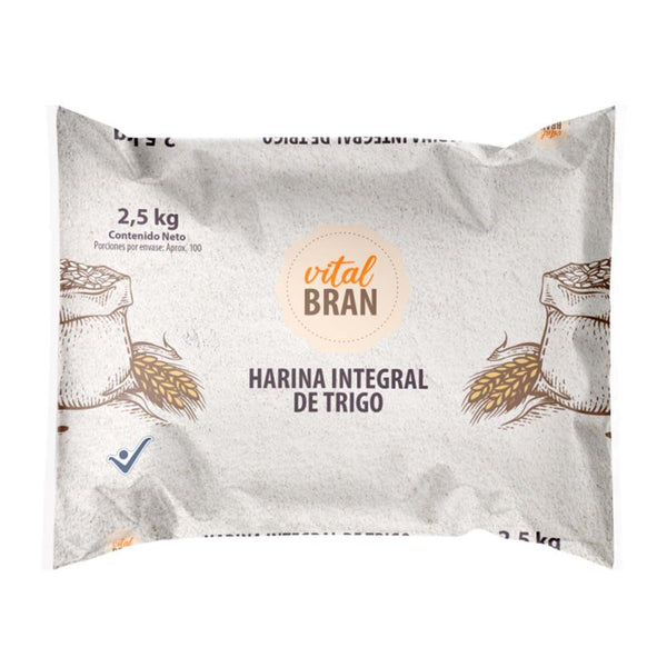 Harina Integral de Trigo VitalBran x 2,5 Kg 3 Castillos