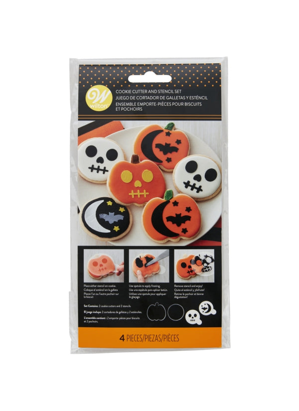 Kit Cortadores y Stencil Halloween Wilton