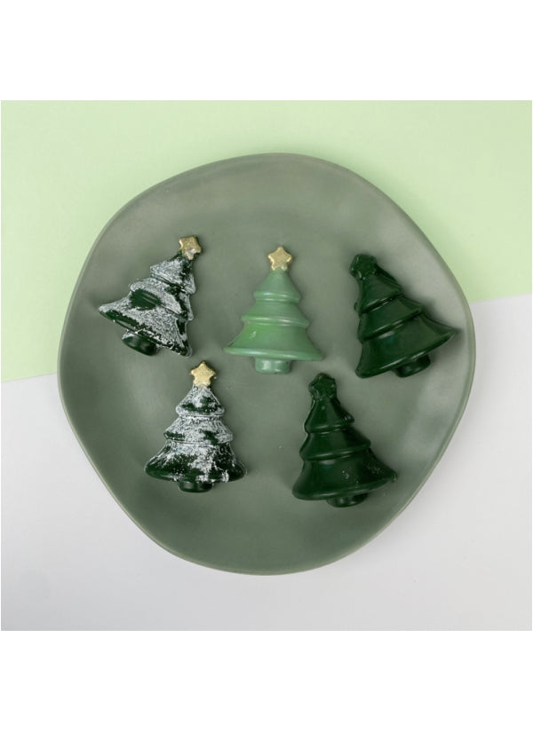 Molde de Acetato Arbol Navidad Estrella 3D 3 Partes X 4 Cavidades BWB