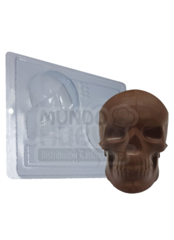 Molde de Acetato Calavera Grande 3 Partes X 2 Cavidades BWB