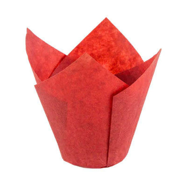 Molde Muffin Tulipán Rojo X 6 Unds.