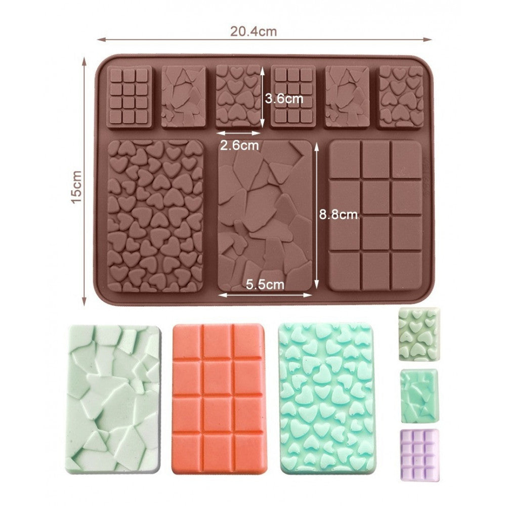 Molde de Silicona Chocolatina Varias X 9 Cavidades