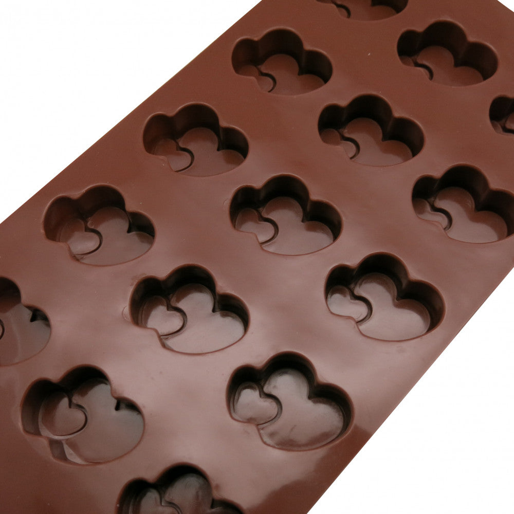 Molde Silicona Choco Corazón Doble X 15 Cavidades