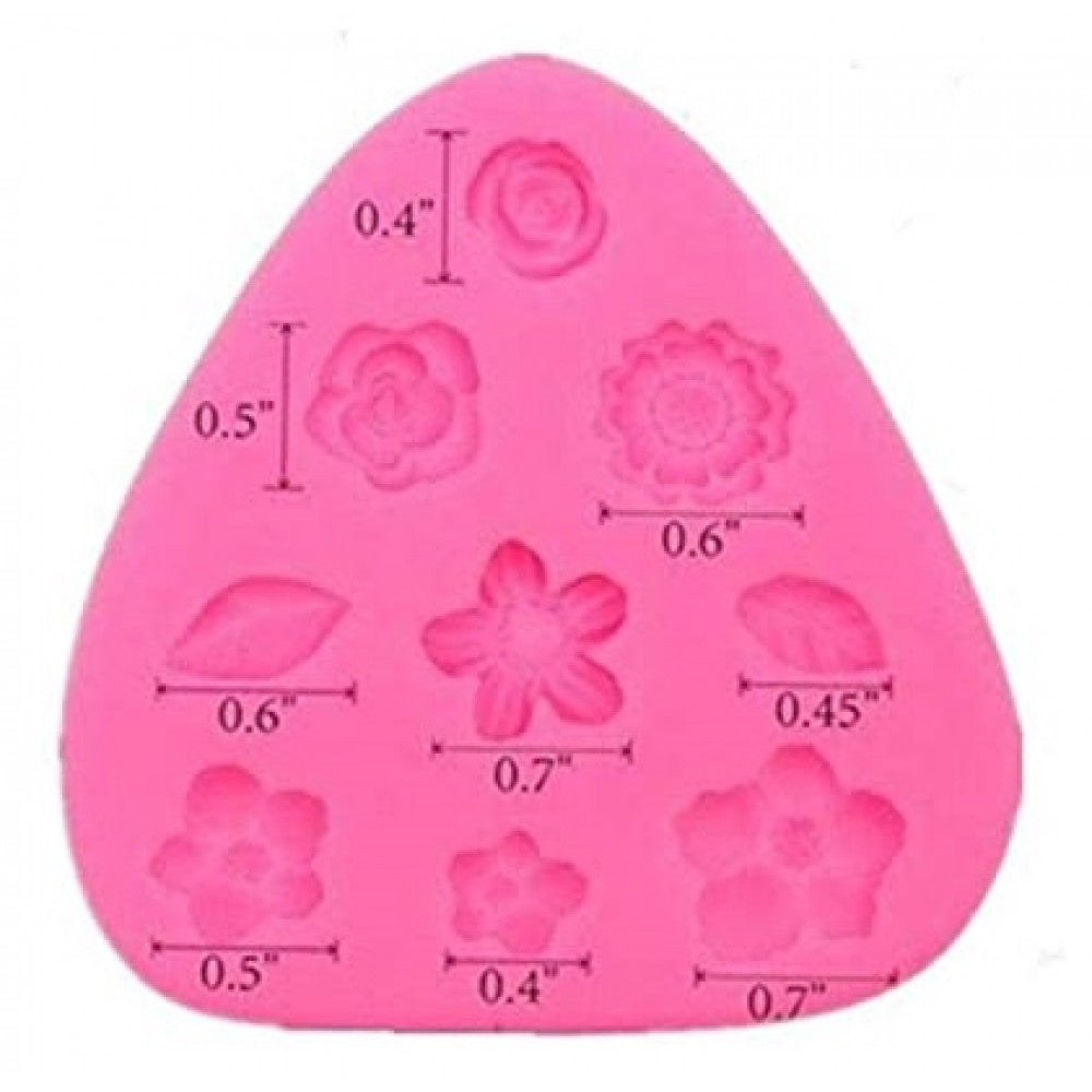 Molde de Silicona Mini Flores X 9 Cavidades