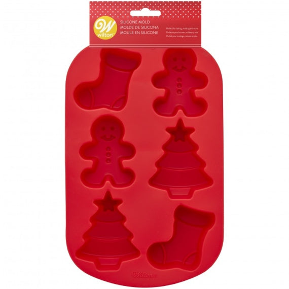 Molde de Silicona Navidad X 6 Cavidades Wilton