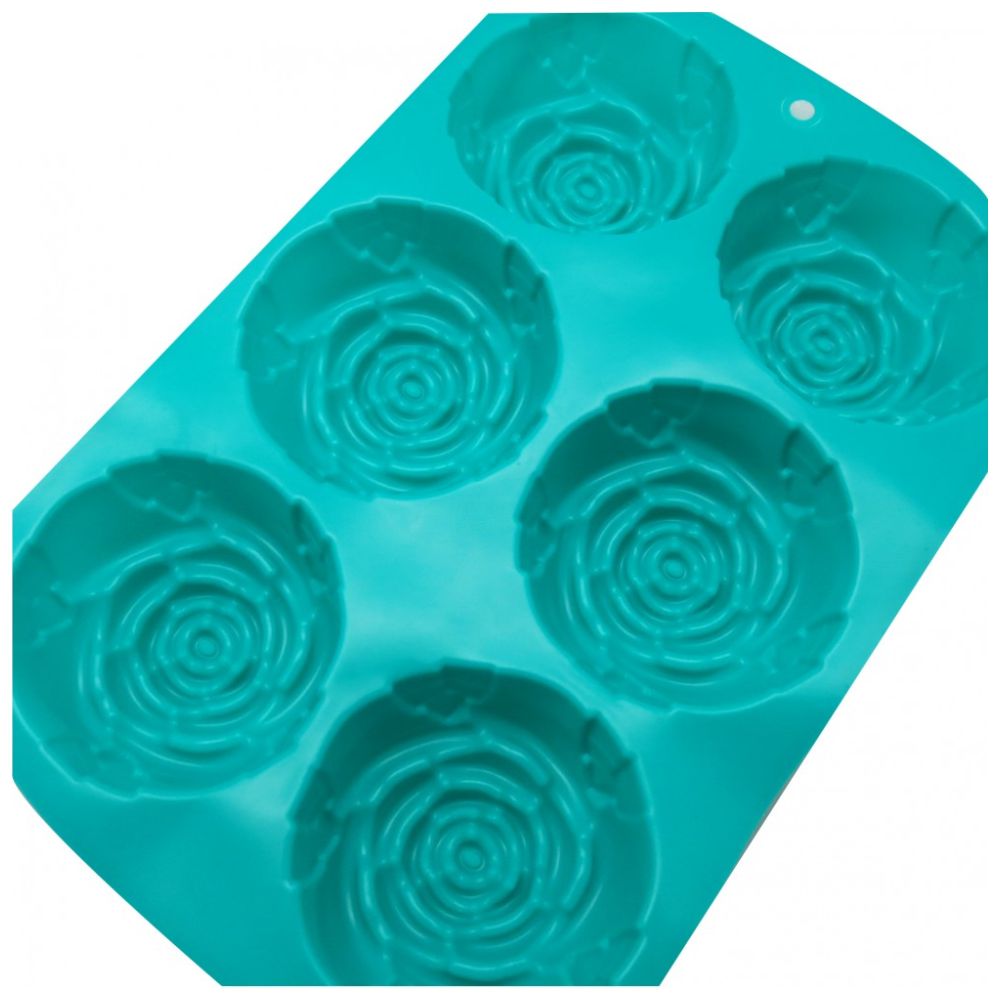 Molde de Silicona Rosas Aqua X 6 Cavidades