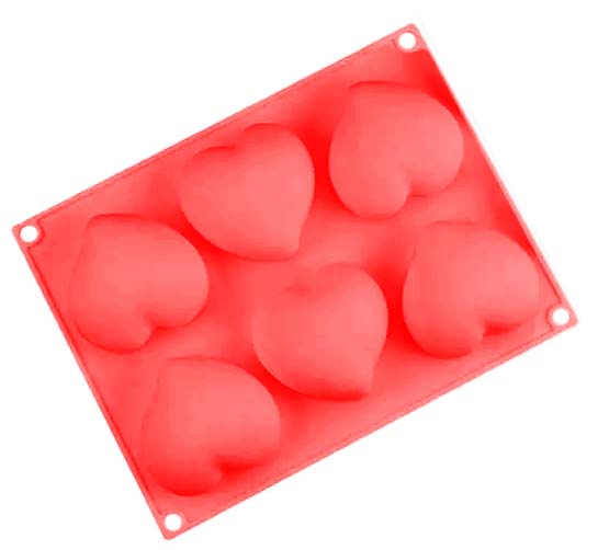 Molde Silicona Corazón Postre Mousse X 6 Cavidades