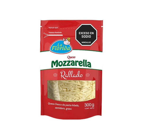 Queso mozzarella rayado x 300 GR La Florida