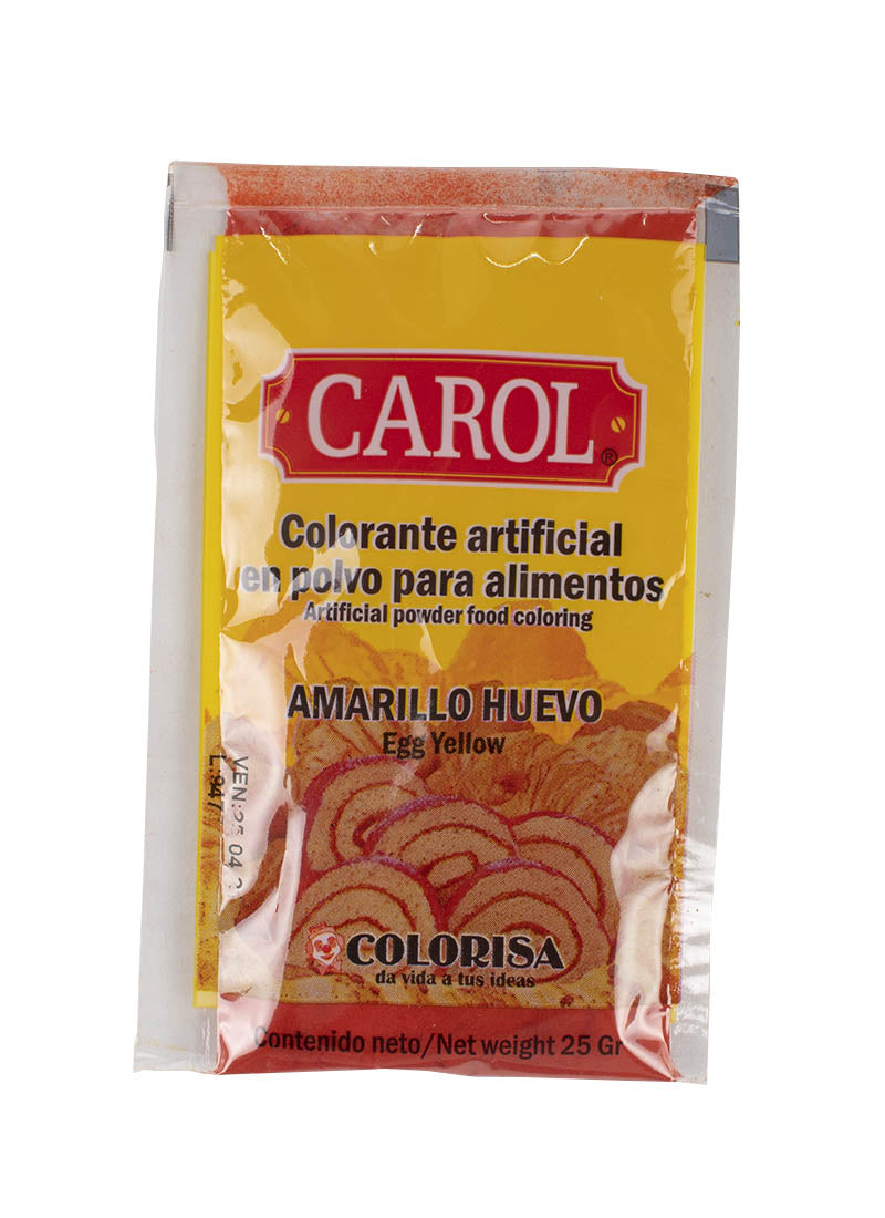 Colorante en Polvo Amarillo Huevo x 25 Gr Carol