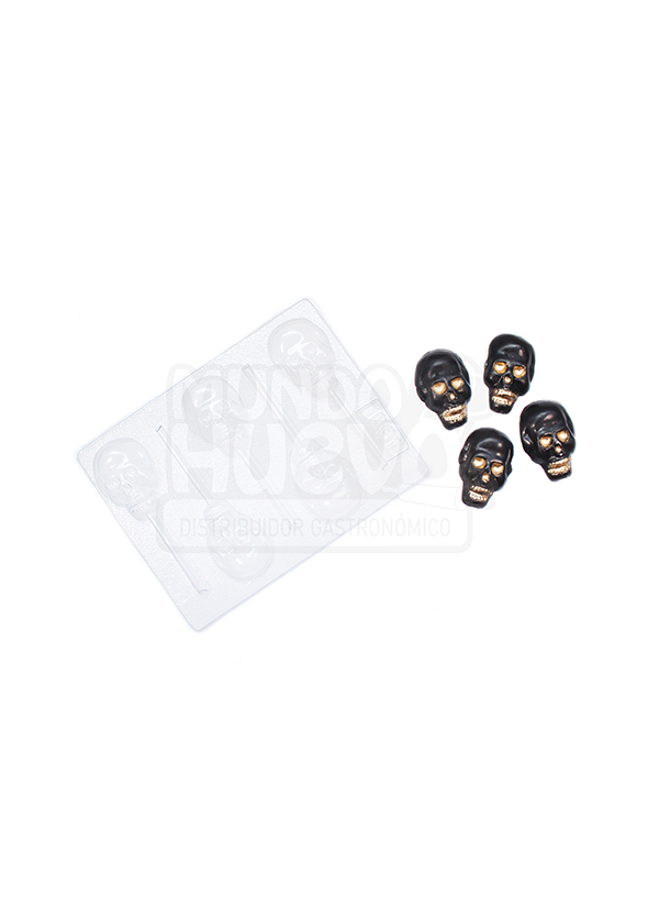 Molde de Acetato Paleta Calavera X 5 Cavidades