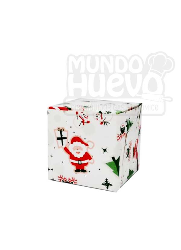 Caja de Cartón Buñuelo Navidad 8 X 8 Cm