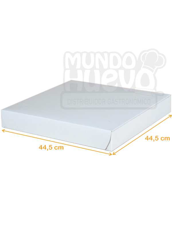 Caja de Cartón para Pizza 44,5 X 44,5 X 3 Blanca