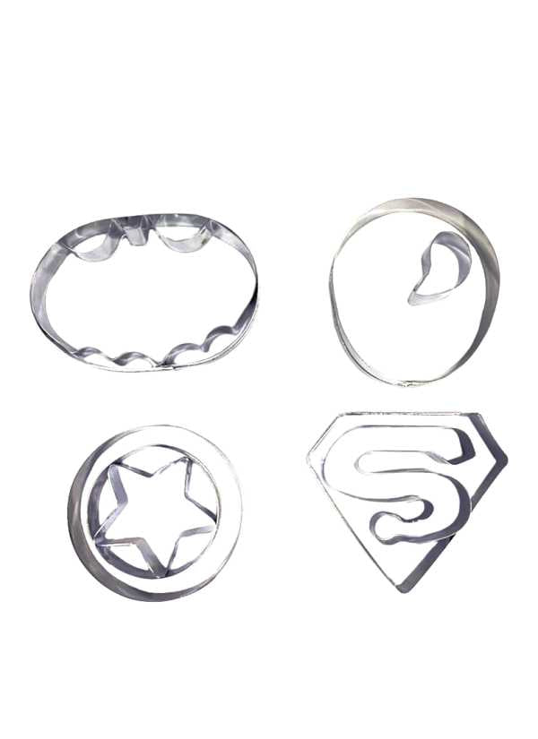 Cortadores Super Héroes Acero Inoxidable X 4 Unds.