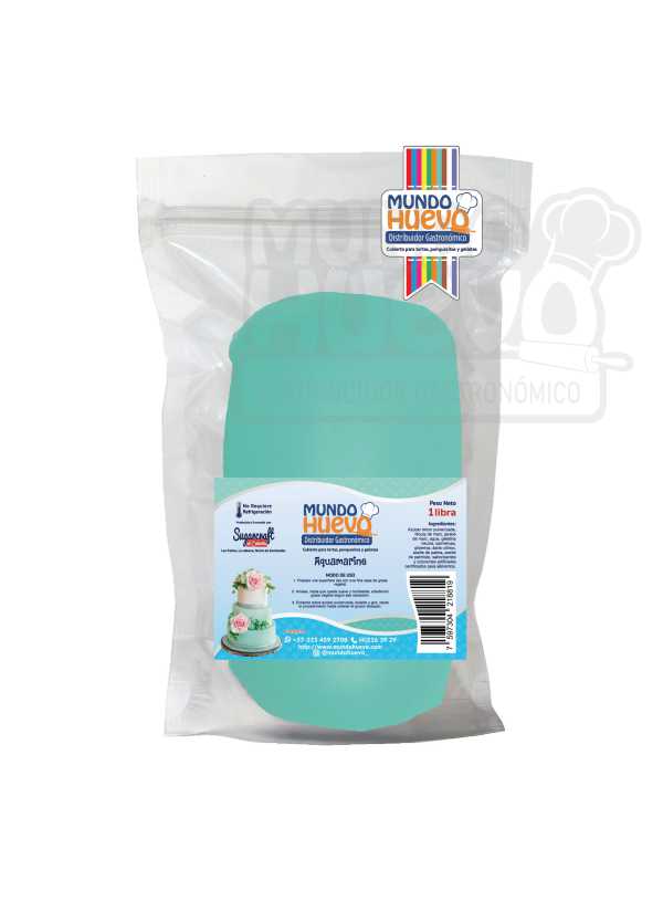 Fondant Aquamarine Mundo Huevo x 500 Gr