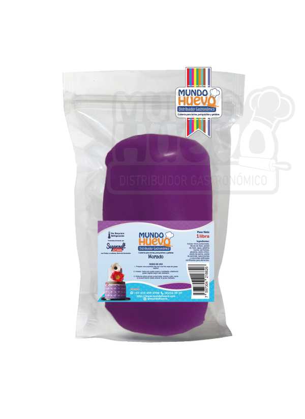 Fondant Morado Mundo Huevo x 500 Gr