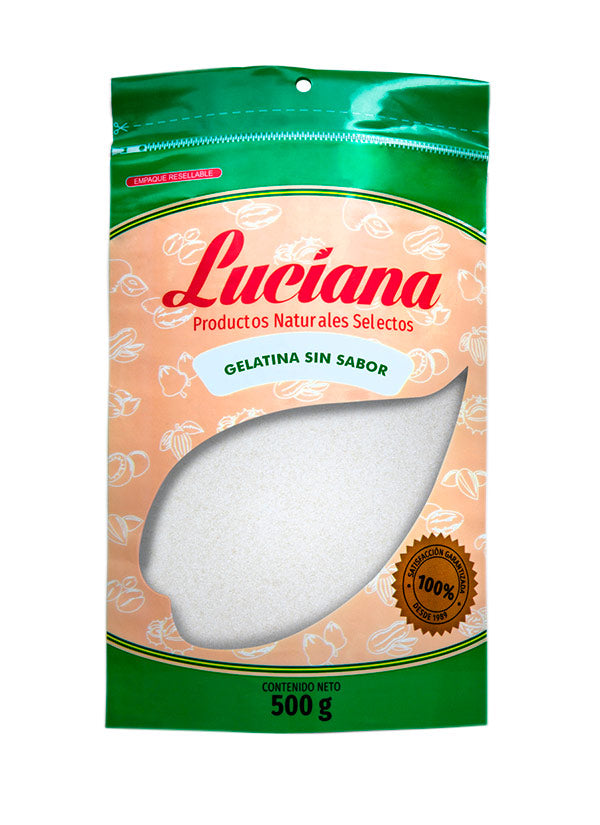 Gelatina Sin Sabor Luciana x 500 Gr