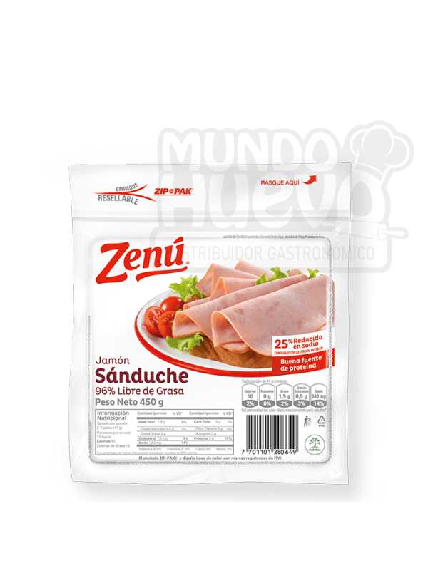 Jamón Sánduche x 450 Gr Zenú